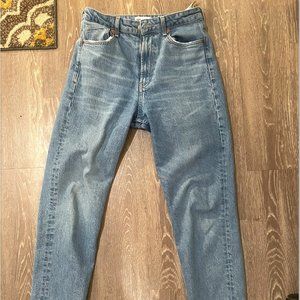 Zara Medium Wash, Straight Leg Jeans (Size 6)